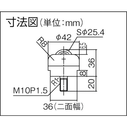 プレインベア　ボールキャスター　プレインベア　上下兼用　ボルトタイプ　ステンレス製　ＰＶ１２０ＢＳ　許容荷重２００ｋｇ　PV120BS　1 個