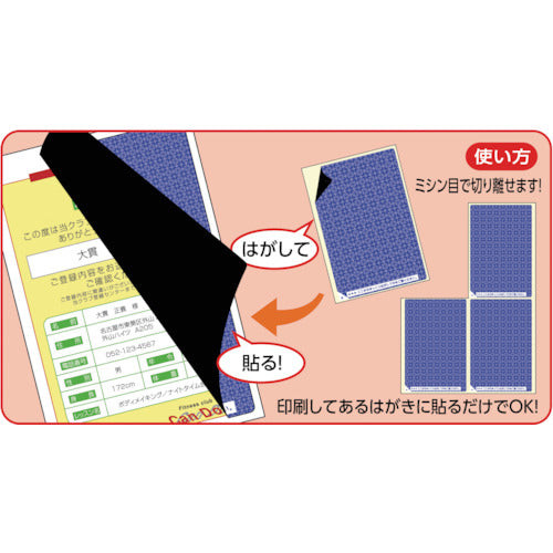 HISAGO Security Seal, Privacy Label, Postcard A4, 8 Sides, OP2403, 1 PK