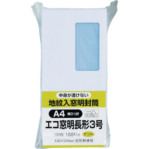 King Corp. Eco Window Pattern White 100 Length 3100 with Tape N3MJW100Q 1 PK