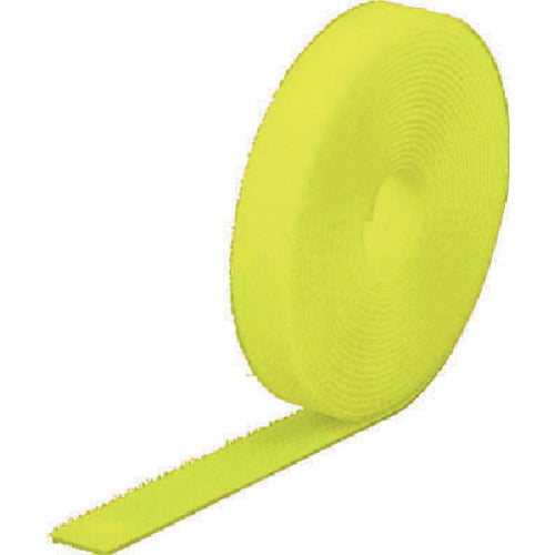 TRUSCO Magic Band [R Down] Binding Tape Double-Sided Fluorescent Yellow 40mm 25m MKT-40250-LY 1 Roll