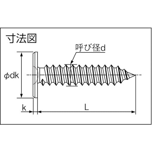 ＴＲＵＳＣＯ　低頭タッピングねじ　ステンレス　Ｍ４Ｘ２５　白　８本入　SCTN-0425W　1 PK