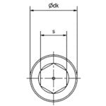 ＴＲＵＳＣＯ　ゆるみ止め六角穴付ボルト　スチール生地　全ネジ　Ｍ４×８　６０本入　／キャップボルト（ＣＡＰ）　Y013-0408　1 PK