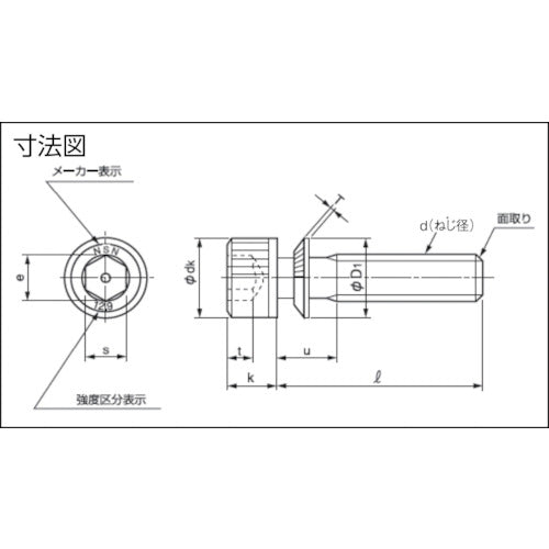 ＴＲＵＳＣＯ　ギザ付皿ばね座金付六角穴付ボルト　Ｍ３×８　１３本入　ニッケルメッキ　Y011-0308　1 PK