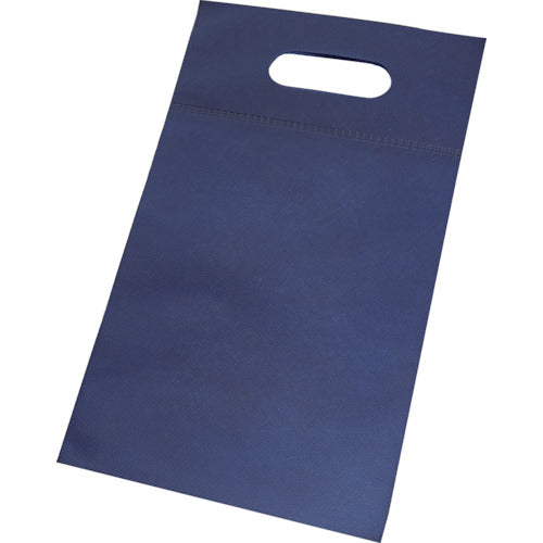ＴＲＵＳＣＯ　不織布小判抜き手提げバッグ　Ｍ　１０枚入　ネイビー　THKB-M-NV　1 袋