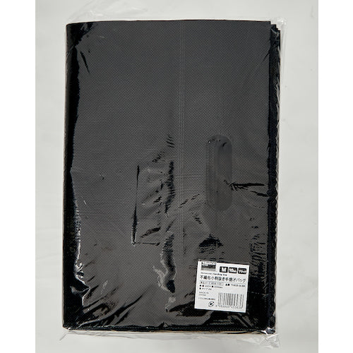 ＴＲＵＳＣＯ　不織布小判抜き手提げバッグ　Ｍ　１０枚入　ブラック　THKB-M-BK　1 袋