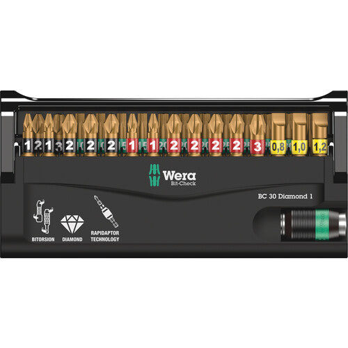 Ｗｅｒａ　８８９／４　ダイヤモンド　ビットチェック　３０本　057431　1 Ｓ