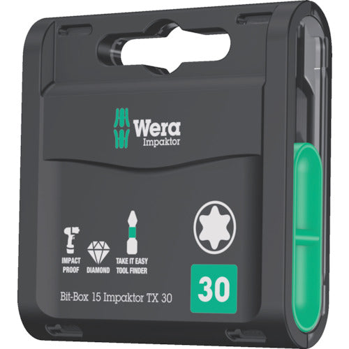 Ｗｅｒａ　８６７／１　インパクター　ダイヤモンドビットボックスセット　Ｔ３０　１　057776　1 Ｓ