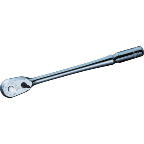 nepros 6.3 sq. Long ratchet handle, 90 teeth, 6.35 mm socket, 175 mm overall length, NBR290L, 1 pc