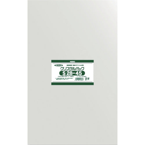 ＨＥＩＫＯ　ＯＰＰ袋　テープなし　クリスタルパック　Ｓ２８−４５　１００枚入り　6748600 S28-45　1 袋