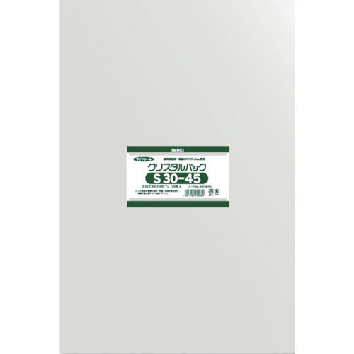 ＨＥＩＫＯ　ＯＰＰ袋　テープなし　クリスタルパック　Ｓ３０−４５　１００枚入り　6748700 S30-45　1 袋