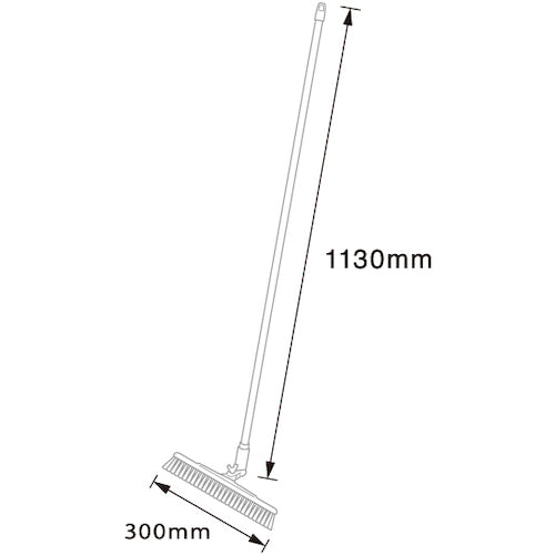 ＢＵＲＲＴＥＣ　バーキュートプラス　衛生管理用ほうき　クネットタイプ　ソフ　ト青　ＢＣＰ３０Ｋ−ＢＨ６０ＳＢ　３００×１１３０ｍｍ　63100201　1 本