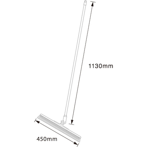 ＢＵＲＲＴＥＣ　バーキュートプラス　衛生管理用ほうき　クネットタイプ幅広　ソフト青　ＢＣＰ４５Ｋ−ＢＨ６０ＳＢ　４５０×１１３０ｍｍ　63101201　1 本