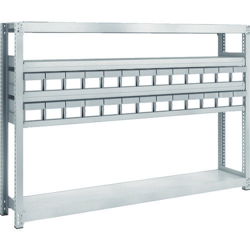 TRUSCO Steel Rack M2 Type Light-Medium Duty Shelf H1200 with Plastic NG Drawer Small X26 M2-4635-E26 1 Unit