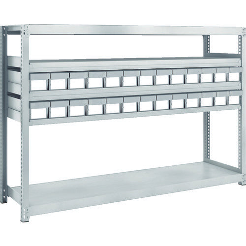 TRUSCO Steel Rack M2 Type Light-Medium Duty Shelf H1200 with Plastic NG Drawer Small X26 M2-4645-E26 1 Unit