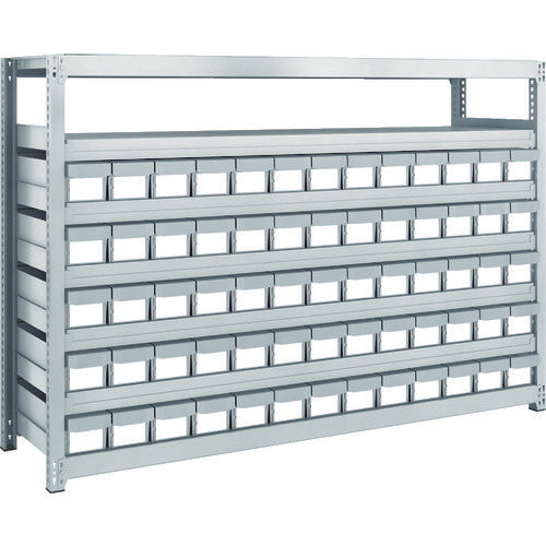 TRUSCO Steel Rack M2 Type Light-Medium Duty Shelf H1200 with Plastic NG Drawer Small X65 M2-4647-E65 1 Unit