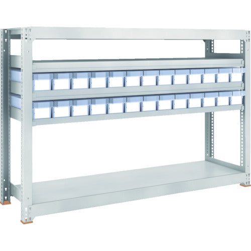 TRUSCCO 스틸 랙 M3형 중량 선반 H1200 수지 투명 인출부 소X26 M3-4655-C26 1대