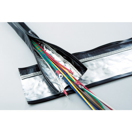TRUSCO [Discontinued] TRUSCO electromagnetic shield bundling tube zipper type 50Φ10m SHNF-50-10 1 roll