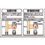 TRUSCO TSF형 발판 H750 아웃리거 MG캐스터 부착 TSF-3675-OC 1대