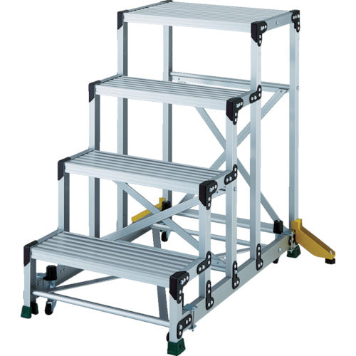 TRUSCO TSF형 발판 H1000 아웃리거 MG캐스터 부착 TSF-4610-OC 1대