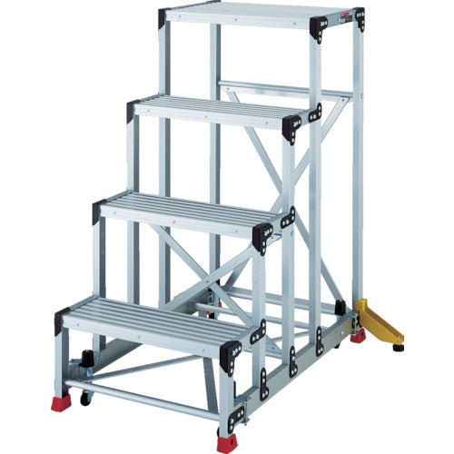 TRUSCO TSF type stepladder H1200 with outrigger and MG casters TSF-4612-OC 1 unit