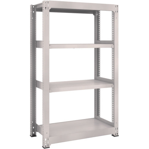 TRUSCO Steel Rack M3 Medium Duty Shelf 900 x 1121 x H1500 4 Tiers Single Unit Neo Gray M3-53124 1 S
