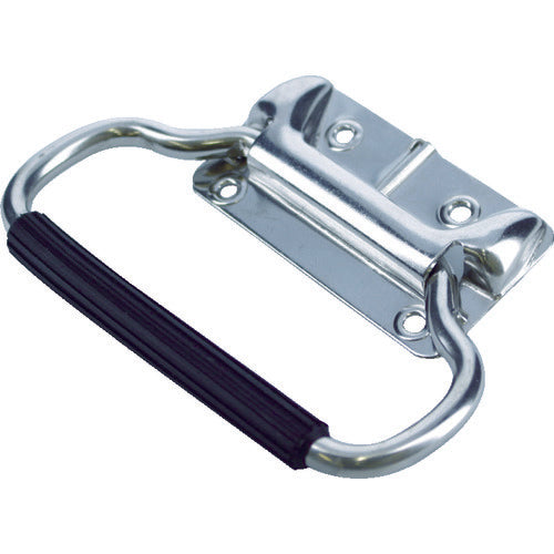 TRUSCO Spring-loaded Rubber Trunk Handle, Stainless Steel, 135mm, TT-135SG, 1 pc