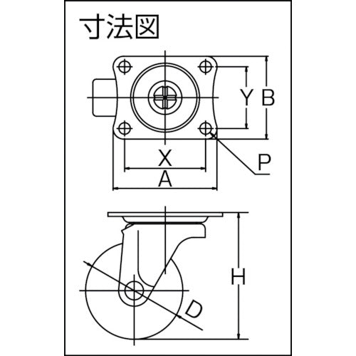 ＴＲＵＳＣＯ　キャスター　ＴＹＧシリーズ　自在　ウレタン車　３２ｍｍ　TYGU-32　1 個