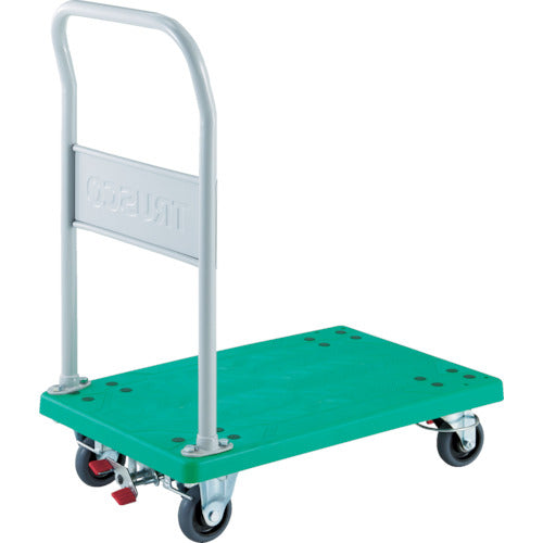 TRUSCO Plastic Transport Cart Grand Cart Fixed 4 Wheels with Ring Stopper Uniform Load 200kg TP-702JKRS-4 1 Unit