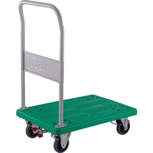 TRUSCO 수지제 운반차 그란카트 고정 4륜 링 스토퍼 부착 균등 하중 300kg TP-802JKRS-4 1대