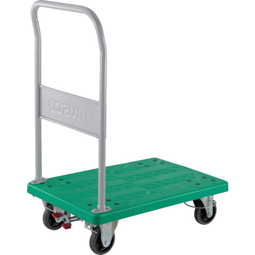 TRUSCO 수지제 운반차 그란카트 고정 4륜 링 스토퍼 부착 균등 하중 400kg TP-902JKRS-4 1대