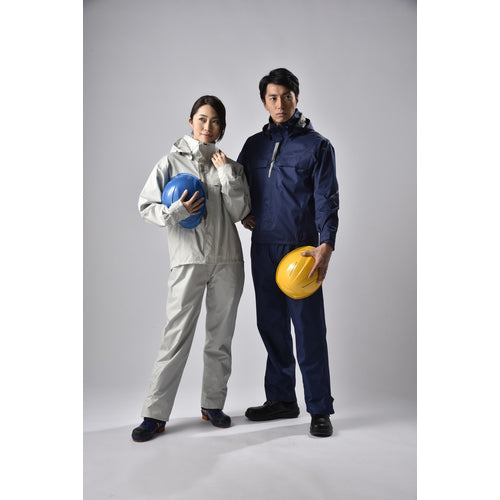 ＴＲＵＳＣＯ　ベンチレーション（通気口）付レインスーツ　シルバー　Ｌ　TRW360-71-L　1 着