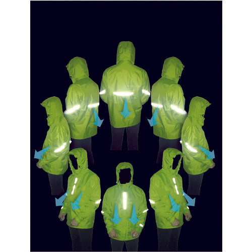 TRUSCO Ventilated Rain Suit, Silver, 4L, TRW360-71-4L, 1 unit