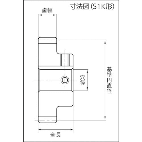 ＫＨＫ　平歯車ＳＳ１−２４Ｃ　SS1-24C　1 個