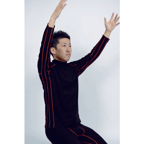 TRUSCO 【재고 한계】흡습 발열 웨어 티 버너 2 V 넥 셔츠 2 L 사이즈 TSHTV-2 L 1 착용