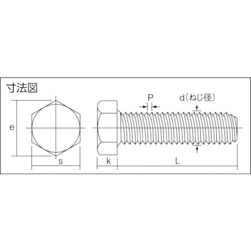 ＴＲＵＳＣＯ　六角ボルト　溶融亜鉛メッキ　全ネジ　Ｍ６×３０　３５本入　Y012-0630　1 PK