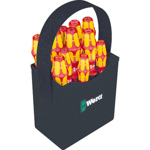 Wera 2GO insulated screwdriver set, 11 pieces in a bag with handle, 004310 1 S