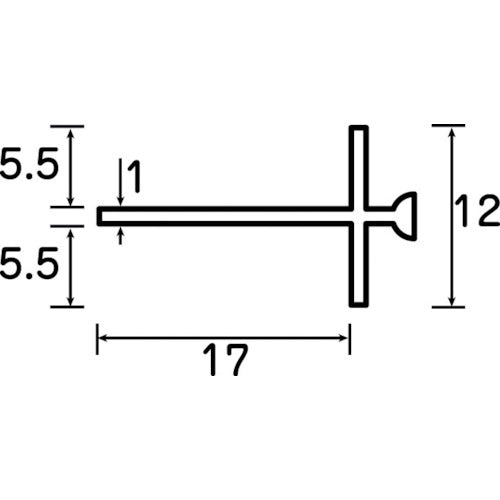 ＴＲＵＳＣＯ　棚受け１２ｍｍ　１ｍ　２５ｍｍ角溝あり用　AFQ12-1000　1 本