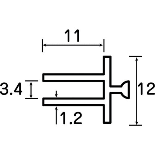 ＴＲＵＳＣＯ　３ｍｍパネルアダプタＡ　１ｍ　２５ｍｍ角溝あり用　AFP3-1000　1 本