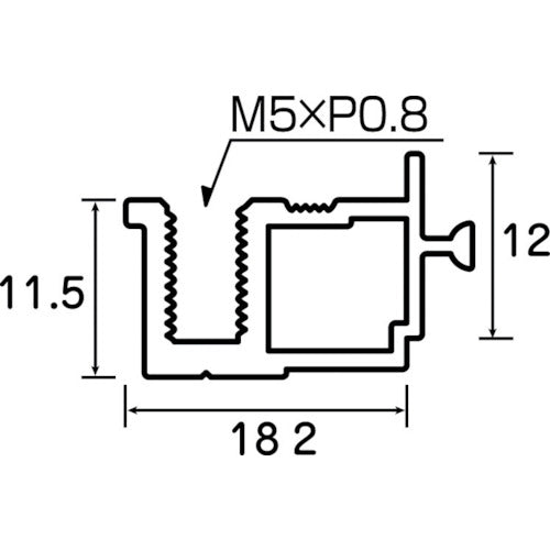 ＴＲＵＳＣＯ　着脱パネルアダプタ　１ｍ　２５ｍｍ角溝あり用　AFPM5-1000　1 本