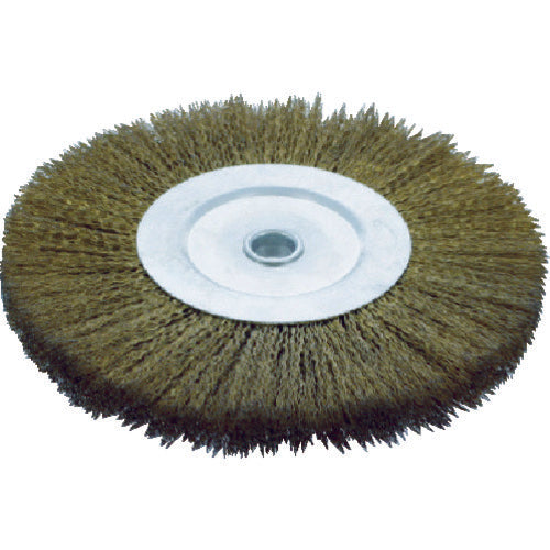 TRUSCO Wheel Brush Φ250X19.05(19)mm Hole Brass Plated Steel Wire Wire Diameter 0.35 TB-6381 1 pc