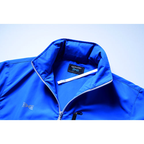 空調服　フード付きポリエステル製空調服［［Ｒ下］］　ウェアのみ　シルバー　Ｍ　KU90520-C06-S2　1 着