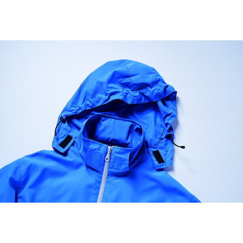 空調服　フード付きポリエステル製空調服［［Ｒ下］］　ウェアのみ　シルバー　Ｍ　KU90520-C06-S2　1 着