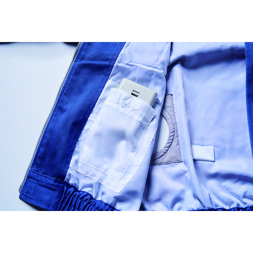 Air-conditioned clothing, lined, thick cotton workwear, [R under], clothing only, dark blue, M, KU90600-C14-S2, 1 unit