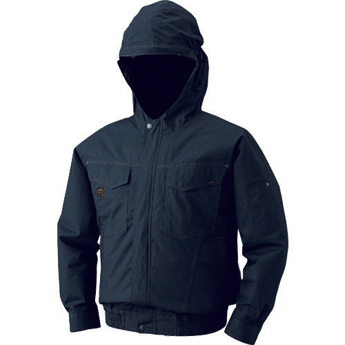 Air-conditioned clothing, hooded thin cotton stand-up collar air-conditioned clothing [R below], clothing only, charcoal, LL, KU91410-C69-S4, 1 unit