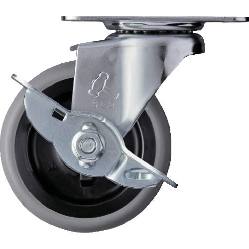 해머 E 시리즈 선회식 엘라스토머 바퀴(PP 휠) 65mm 스토퍼 부착 415E-L65 1개