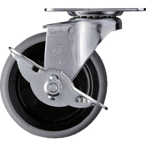 ハンマー　Ｅシリーズ旋回式エラストマー車輪（ＰＰホイール）７５ｍｍ　ストッパー付　415E-L75　1 個