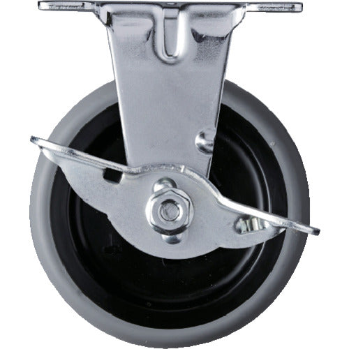 ハンマー　Ｅシリーズ固定式エラストマー車輪（ＰＰホイール）７５ｍｍ　ストッパー付　415ER-L75　1 個