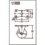 ハンマー　固定式エラストマー車輪（ＰＰホイール）１００ｍｍ　420ER-L100　1 個