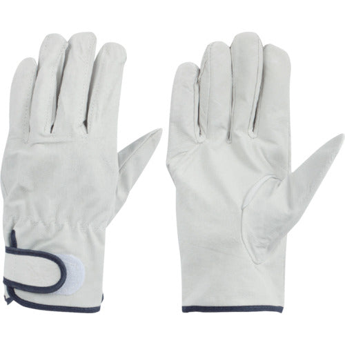 Towaron Pig Leather Gloves with Crest Velcro Large 486-L 1 Pair