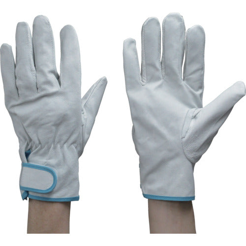 トワロン　豚表革手袋　クレストマジックテープ付　ＬＬ　486-LL　1 双